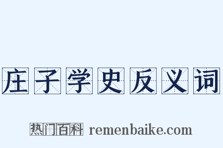 庄子学史反义词是什么意思的图片